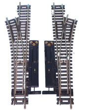 Set of  2 Atlas HO Gauge Remote Control Switch Tracks LH & RH picture