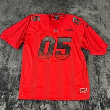 FUBU Sport Football Jersey Mens XL Red 05 Mesh Streetwear Hip Hop V-Neck picture