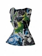 Express Watercolor Abstract Brushstroke Cowl Neck Tank Top Medium picture