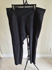 GapFit Black Ribbed Yoga Leggings with Side Pockets, XL 0106 picture