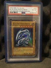Konami 2002 Yu-Gi-Oh Blue-Eyes White Dragon SDK-001  PSA 6 Asian English 1st ed picture