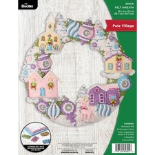 Bucilla Putz Village Felt Applique Wreath Making Kit 89801E picture