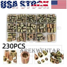 230pcs Threaded Inserts Nuts Wood Insert Furniture Nuts Kit M4 M5 M6 M8 M10 picture