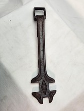 Antique Cast Iron Utility Wrench Square Drive Multi-Size Tool Industrial Decor picture