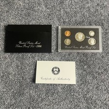 1996 S United States Mint Silver Proof Set 5 Coins COA Original Box Black Case picture