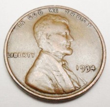 1934 P Lincoln Wheat Cent / Penny  AVE CIRCULATED  **FREE SHIPPING** picture