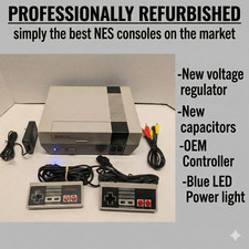 Nintendo NES Console. New Caps,  Regulator, & OEM 72 Pin **Guaranteed** Blue LED picture