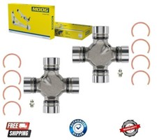 NEW MOOG Greaseable Premium Driveshaft Universal Joint 2PCS Set Front Rear picture