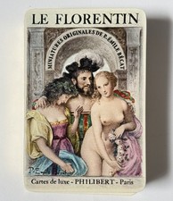 Vintage 1956 Le Florentin Erotica Deck Playing Cards Poker Gilt Edge Limited Ed picture