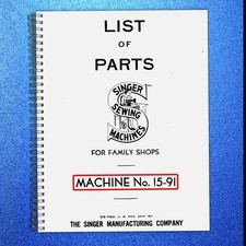 SINGER 15-91 Illustrated Parts List Manual - WIRE CLOSURE - PROTECTIVE COVERED picture