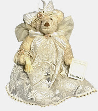 The Hen in the Holly Collectible Bear “Gabriella”  16” Tall Lace bows NWT picture