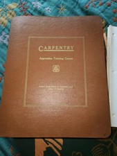Vintage 1968 Carpentry Apprentice Training Course Hard Binder United Brotherhood picture