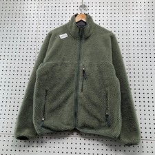 Vintage Patagonia Sherpa Jacket Mens Medium Army Olive Green Deep Pile Synchilla picture