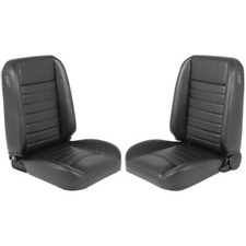 TMI Pro Classic Cruiser Collection Bucket Seats Black With Black Stitching picture