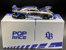 Pop Race Nissan Silvia S15 LBWK Super Silhouette Chrome Blue CANADA DIECAST EXPO picture