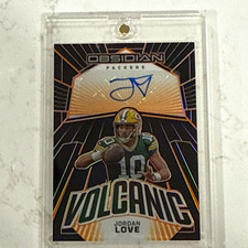 Panini 2023 Obsidian Jordan Love Volcanic Signatures Orange /49 Auto VS-JLO picture