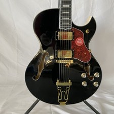 ZUWEI Semi-Hollow Electric Guitar H-H Pickups Flamed Maple Ven Black Finish picture
