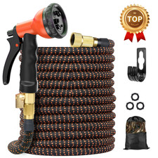 25ft, 50ft, 75ft, 100ft, Expanding Water Hose No-Kink Garden Hose with Nozzle picture