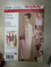 Simplicity 8049 Sewing pattern, 1960s Vintage Wrap Dress, Szes 8-16 UNCUT picture