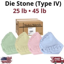 Die Keen Type V Dental Die Stone Gypsum 25-45lb Green Pink Ivory Lab Regular Set picture