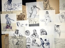 Herbert Leopold-Lot of 21 Figure-Portrait Studies-Late 20th Century Drawings picture