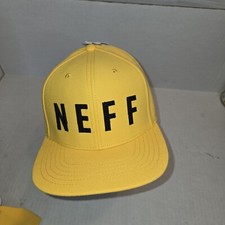 Neff Block Letters Yellow Hat Adjustable Snapback Nwot picture