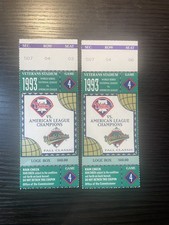 1993 World Series Game 4 Ticket Stub Pair (2) - Phillies vs Blue Jays picture