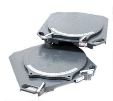 One Pair Aluminum Turntable Wheel Alignment 360° Rotating Turn Plate Table 4 Ton picture