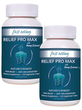 Relief Pro MAX - Inflammation and Pain Relief (2 bottles 120 Caps) Improved picture