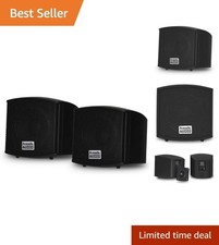 Versatile 400W Mountable Bookshelf Speakers in Black - Perfect for Home Theater picture