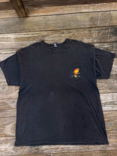 Vintage 2000s Harley Davidson T Shirt 3XL Faded Black Eagle Pocket Tee Y2K picture