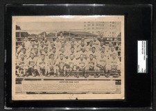 Vintage 1936 Boston Red Sox 8x6 B/W Team Photo SGC POOR 1  209210 picture
