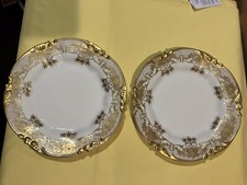 PR LIMOGES GOLD GILD PLATES MARKED J. POUYAT FRANCE PATD JAN 23RD 1908-WANAMAKER picture