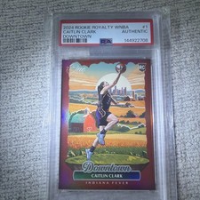2024 Panini WNBA Rookie Royalty Caitlin Clark Downtown RC SSP #1 PSA Authentic picture