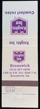 KNIGHTS Inn Brunswick Georgia Vintage Matchcover B-3919 picture
