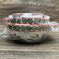 Temp-tations Seasonal Set of 3 Figural Bowls Christmas Santa Holiday Treats ￼ picture