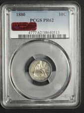 1880 PCGS PR-62 Liberty Seated Dime picture