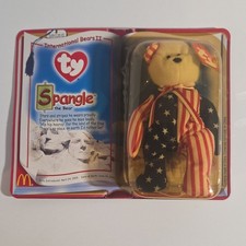 MINT 1999 McDonald's Ty Teenie Beanie Baby Spangle the Bear Sealed Package New picture