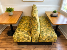 Mid-Century Vintage Double Back-to-Back Upholstered Diner's Booth (MULTIPLES) picture