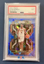Panini 2021-22 Prizm Blue Ice Prizm Evan Mobley #325 Cavaliers RC /125 PSA 9 picture