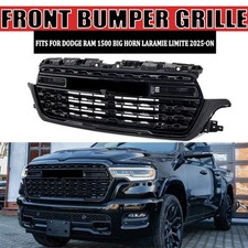 For RAM 1500 Limited 2025 2026 Diamond Black Front Bumper Grille Upper ABS Grill picture