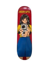 RARE Hook Ups “Barrel of a Gun” skateboard deck — 8.0” Hand Screened SOLD OUT picture