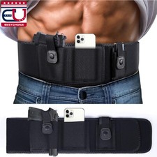 Tactical Belly Band Holster Concealed Hidden Belt Gun Carry Pistol Waist Pouch picture