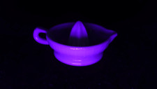 Vintage McKee Jadeite Uranium Green Glass Citrus Juicer 5.5 Length 4 1/2