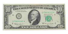 1963-A $10 Federal Reserve Note Cleveland District Vintage Ten Dollar Bill picture