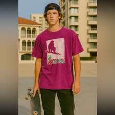 80’s vintage sun bleached graphic tee XL picture