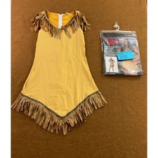 Karnival Costumes Womens Small Tan Fringe Indigenous Inspired Dress Costume picture