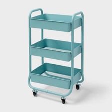3 Tier Metal Utility Cart Blue - Brightroom picture
