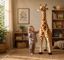 60cm Large Giraffe Plush Toy, Safari Animal Decor, Soft Stuffed Giraffe Family picture