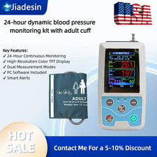 24-Hr Ambulatory Blood Pressure Monitor Kit w/ Adult Cuff Portable picture